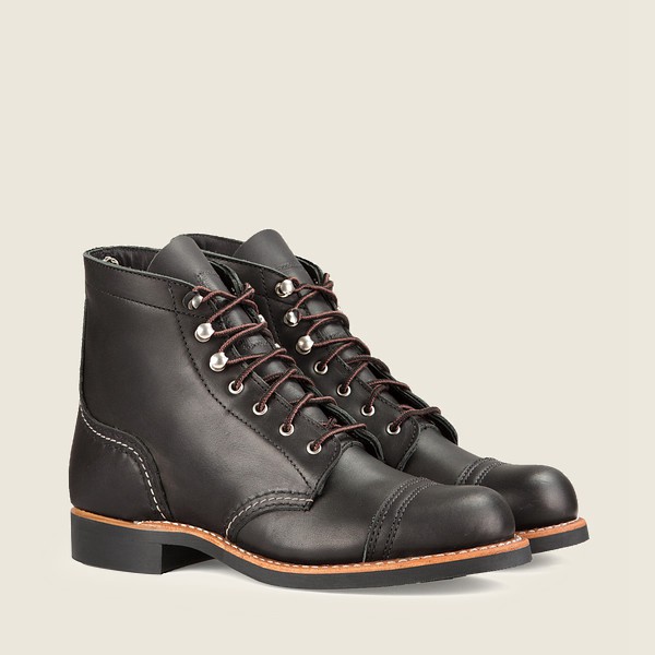 Bottes Red Wing Heritage - Iron Ranger - Short Boundary Cuir - Noir - Femme 310PEMSFC